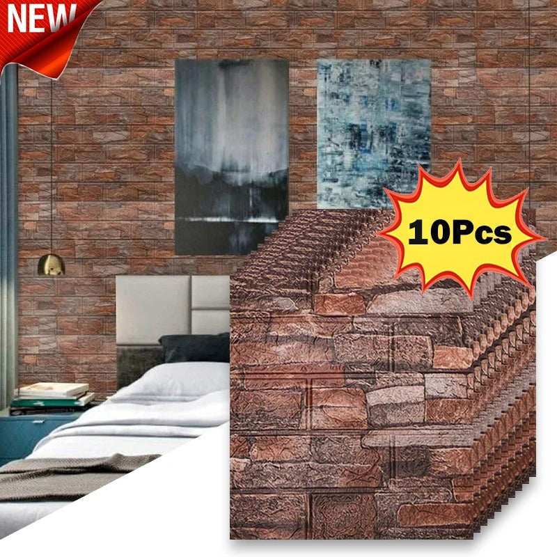 10Pcs 38.5X35cm 3D Wallpaper Decoration Self-adhesive Antique Foam