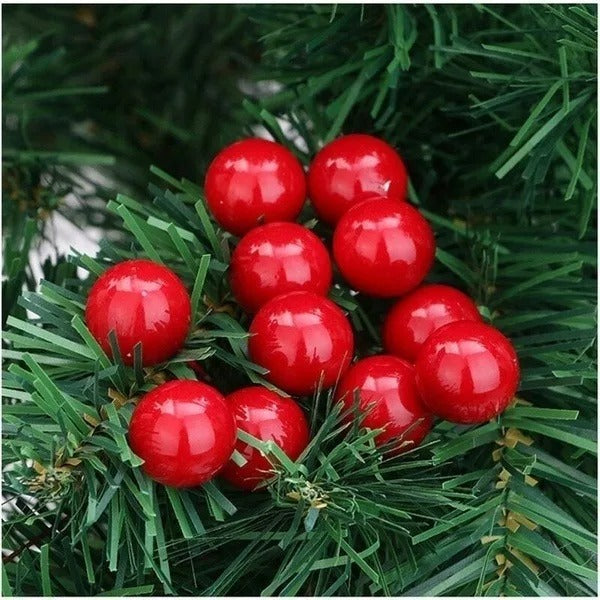 1000/50x Mini Artificial Berries Red Fake Berry Cherry Stamen for Christmas