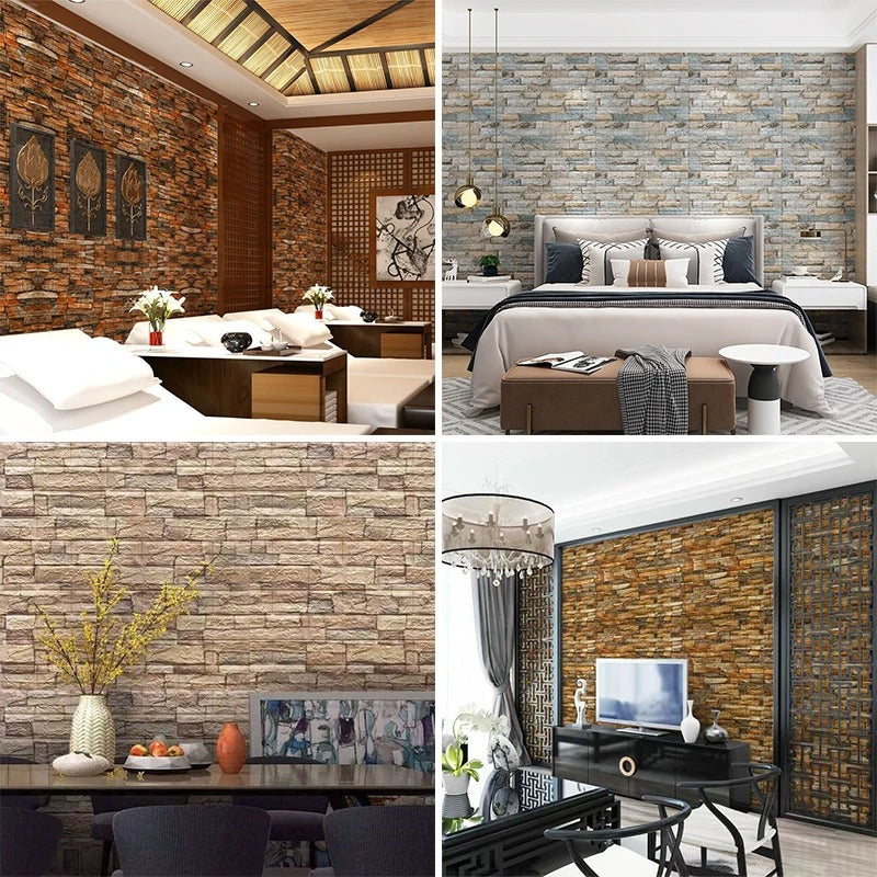 10Pcs 38.5X35cm 3D Wallpaper Decoration Self-adhesive Antique Foam