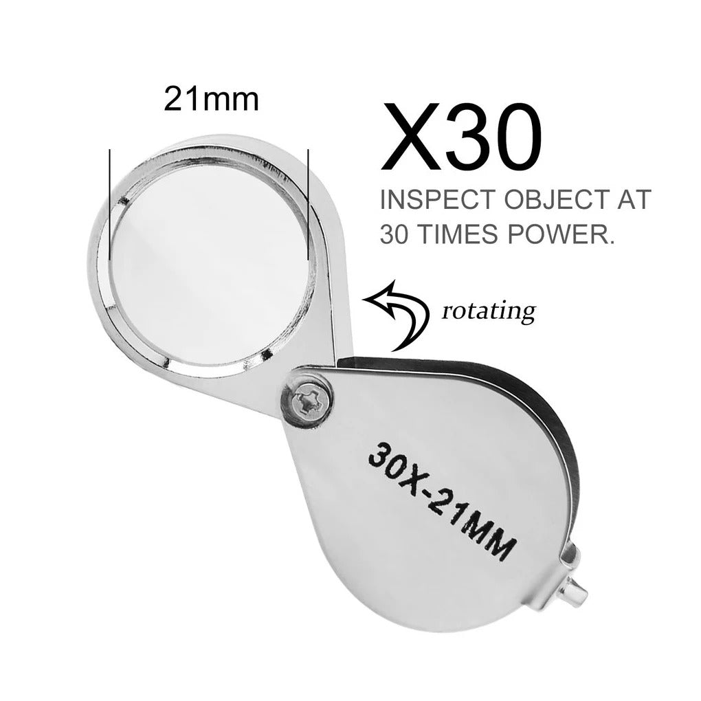 10-30X Pocket Loupe Magnifier