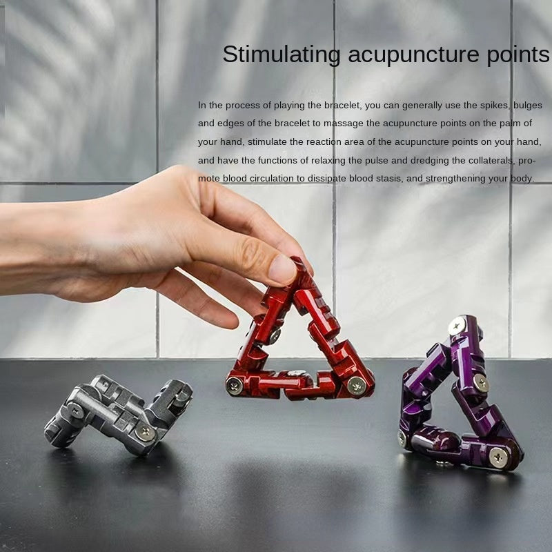 Infinite Flip Chain Fidget Toys Stress Relief s Metal Alloy Massage Bracelet Creative Fingertip